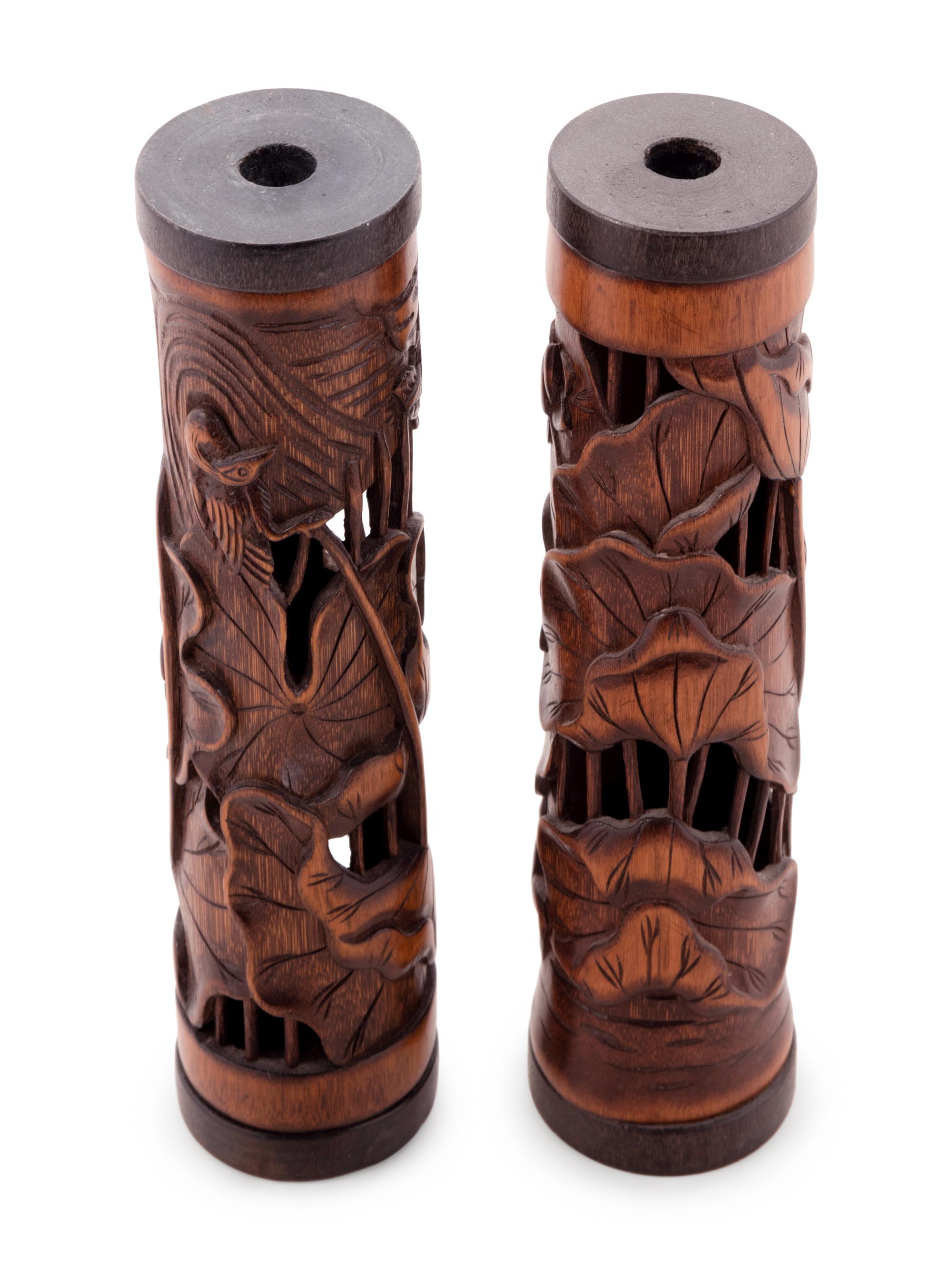 A Pair of Chinese Bamboo Parfumiers