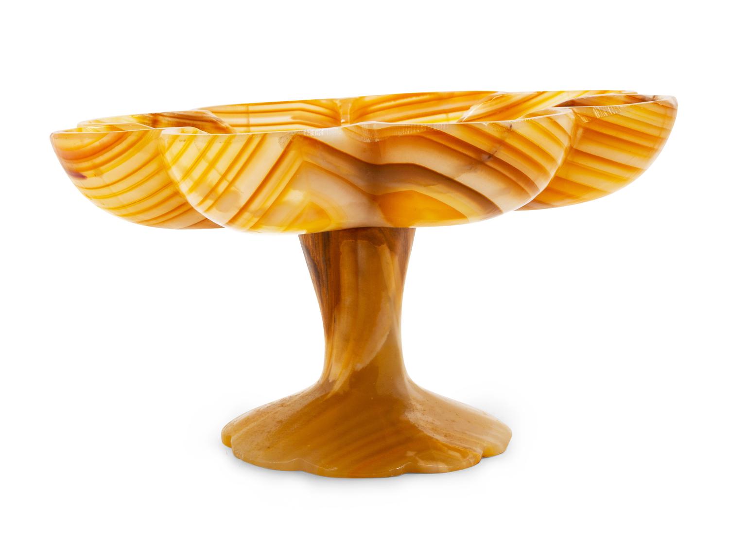 A Continental Carved Onyx Tazza