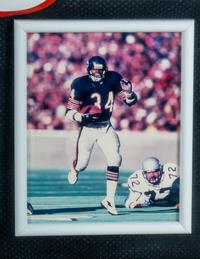 A Walter Payton Chicago Bears Signed Autograph Jersey Large Framed Display (Beckett Authentication Services Letter),