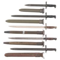 Five WWI & WWII Era US Knife Bayonets