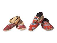 Sioux Beaded Hide Moccasins