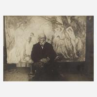 Émile Bernard (French, 1868-1941) Paul Cézanne, Portrait Dans L'Atelier Devant Les Grandes Baigneuses, Aix-En-Provence (Paul Cézanne, Portrait in the Workshop in Front of the Great Bathers, Aix-En-Provence)