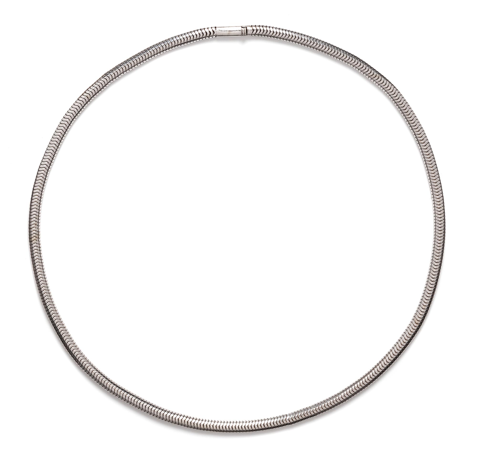 A White Gold Snake Chain Necklace,