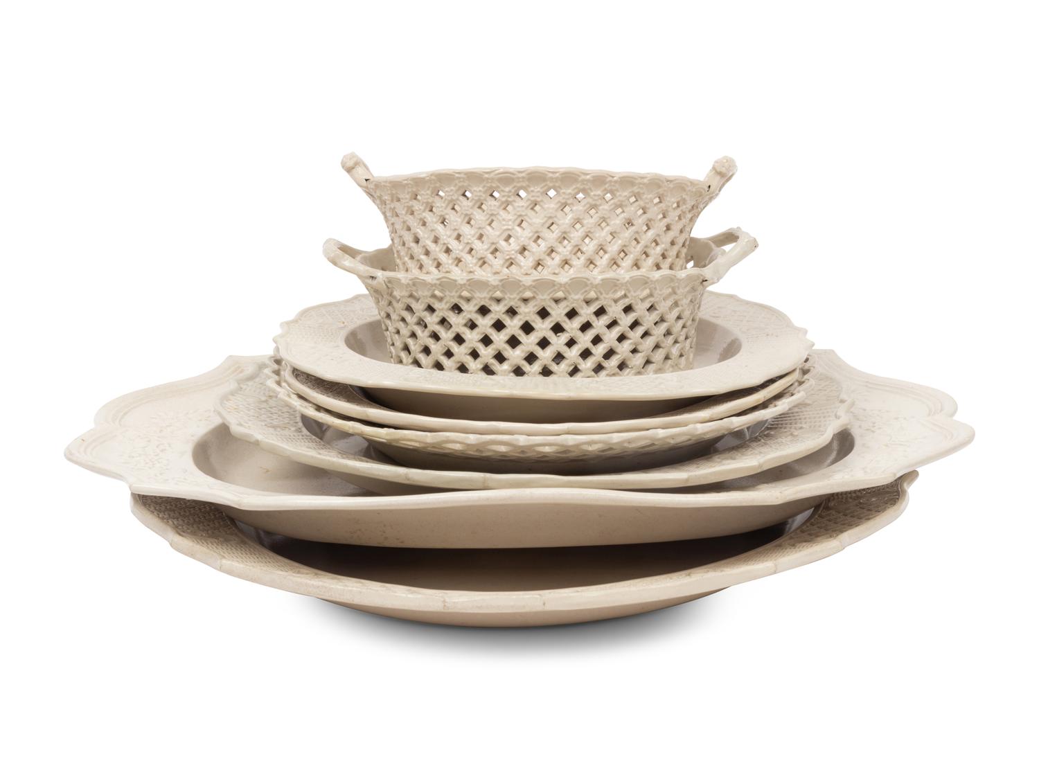 A Collection of English Creamware Table Articles