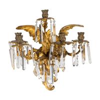 A Pair of Large French Gilt Bronze Sconces