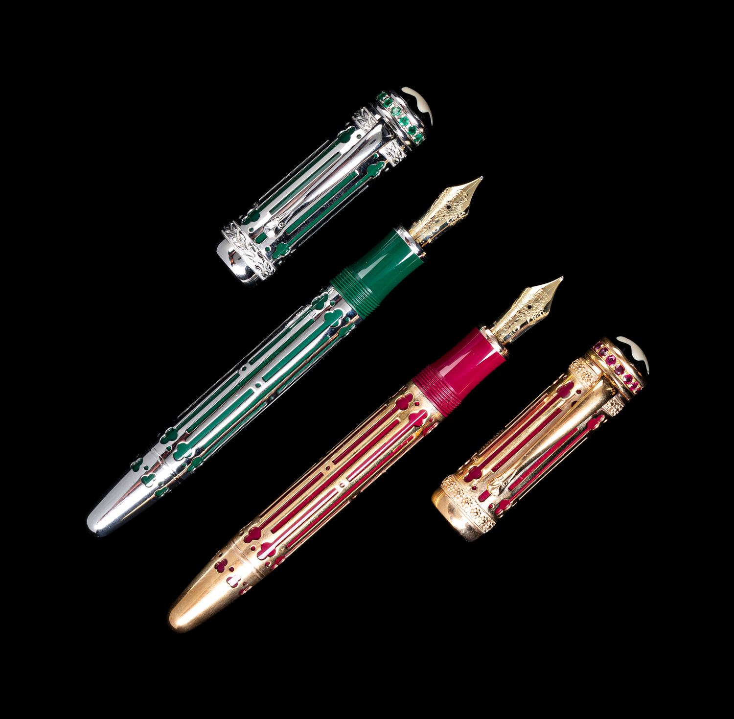 A Montblanc Peter the Great and Catherine II the Great 888 Limited-Edition Fountain Pen Matched Pair