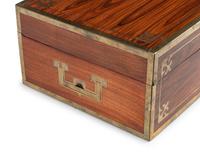 An English Brass Mounted Rosewood Jewelry Casket