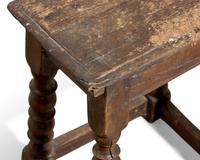 A William & Mary Oak Joint Stool
