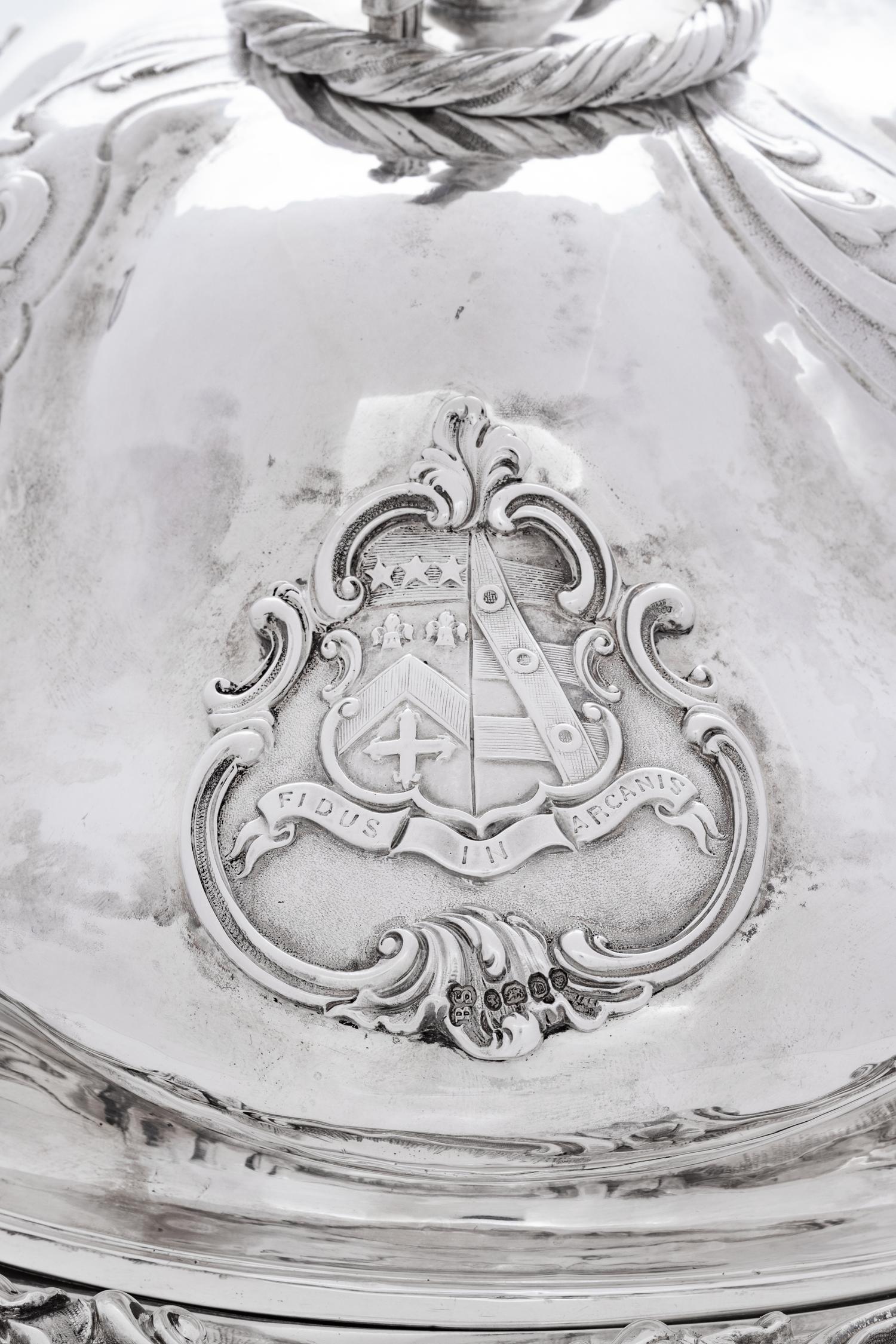An Important Victorian Silver Presentation Covered Serving Dish of British Railroad Interest