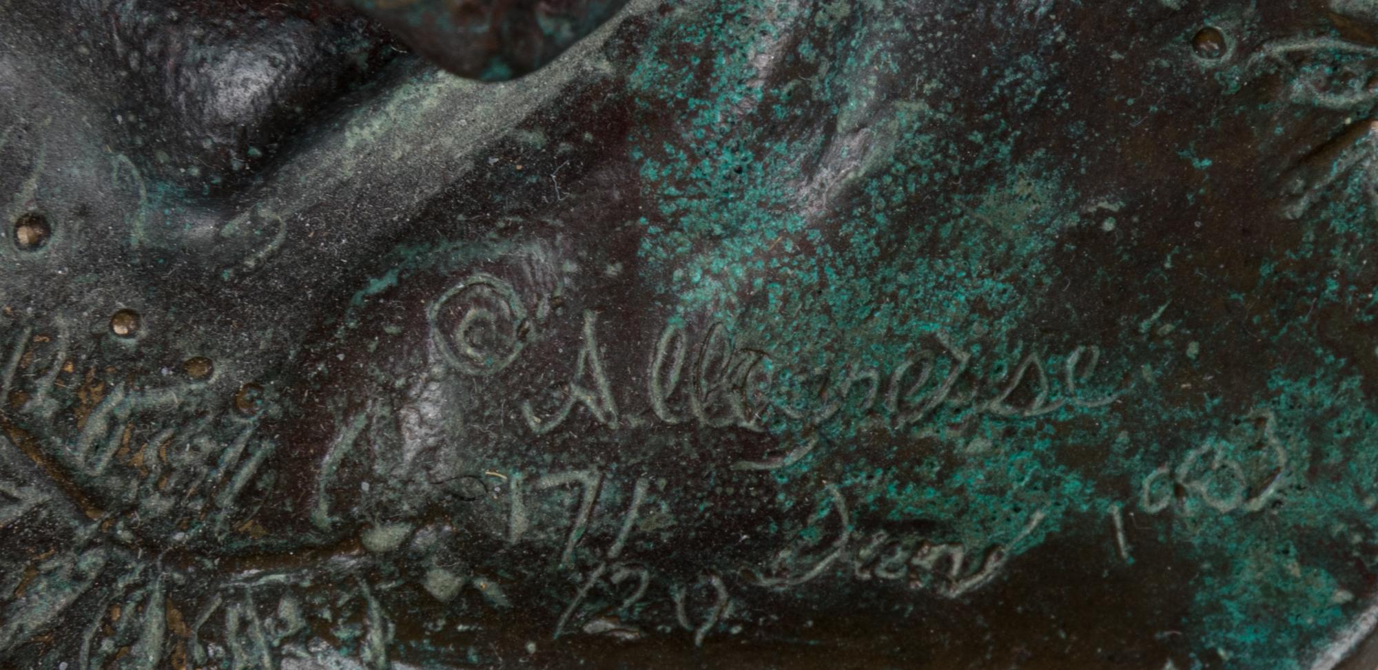 A Continental Bronze Allegresse Sculpture