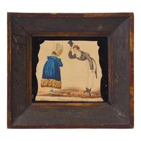 Anglo-American School 19th Century, A Miniature Drawing: Fashions for the Year 1819