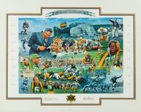 A Green Bay Packers World Champions Multi-Signed Autograph Presentation Formerly Displayed at Mike Ditka’s Restaurant