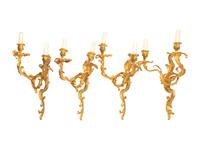 A Set of Four Louis XV Style Gilt Bronze Sconces