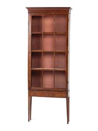 A Late George III Inlaid Mahogany Vitrine Cabinet