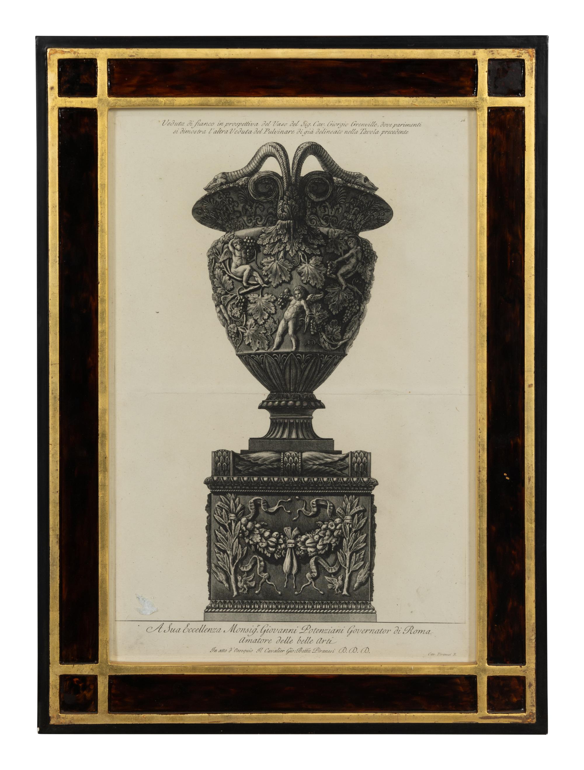 A Pair of Urn Engravings After Giovanni Piranesi