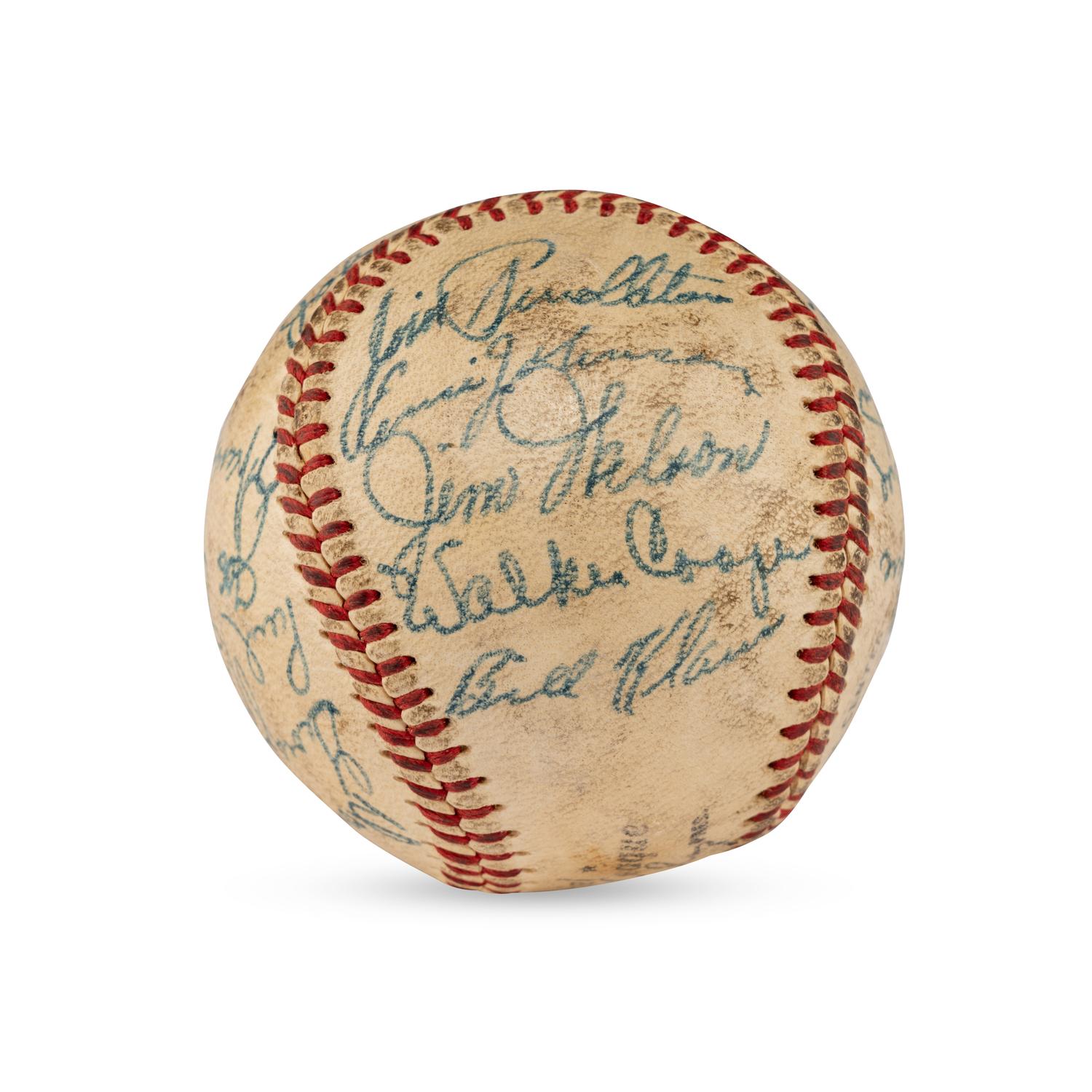 A 1953 Milwaukee Braves Team Signed Autograph Baseball
