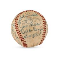 A 1953 Milwaukee Braves Team Signed Autograph Baseball