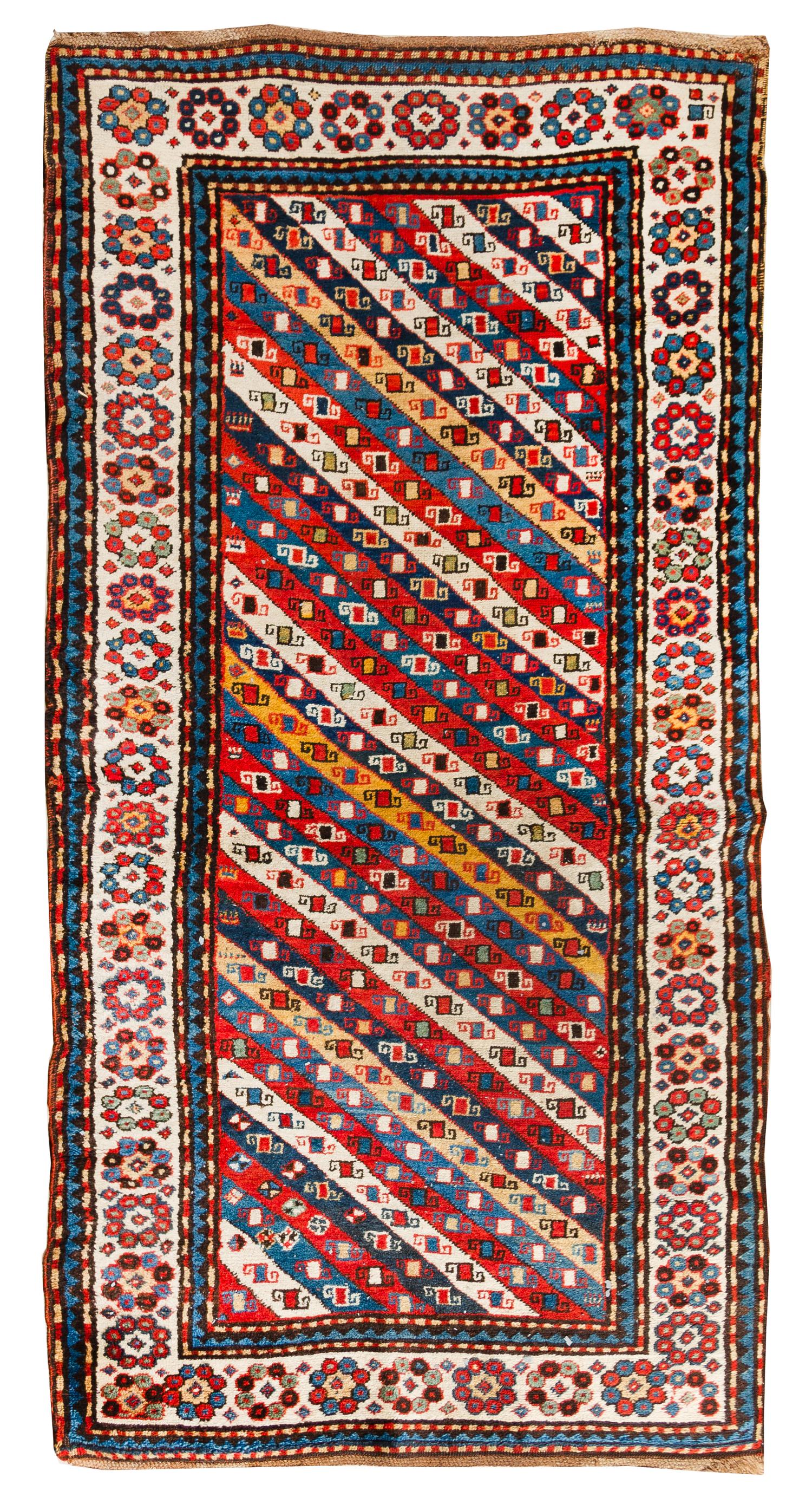 A Kazakh Wool Rug 7 feet 6 inches x 3 feet 8 inches. — CIRCA 1880