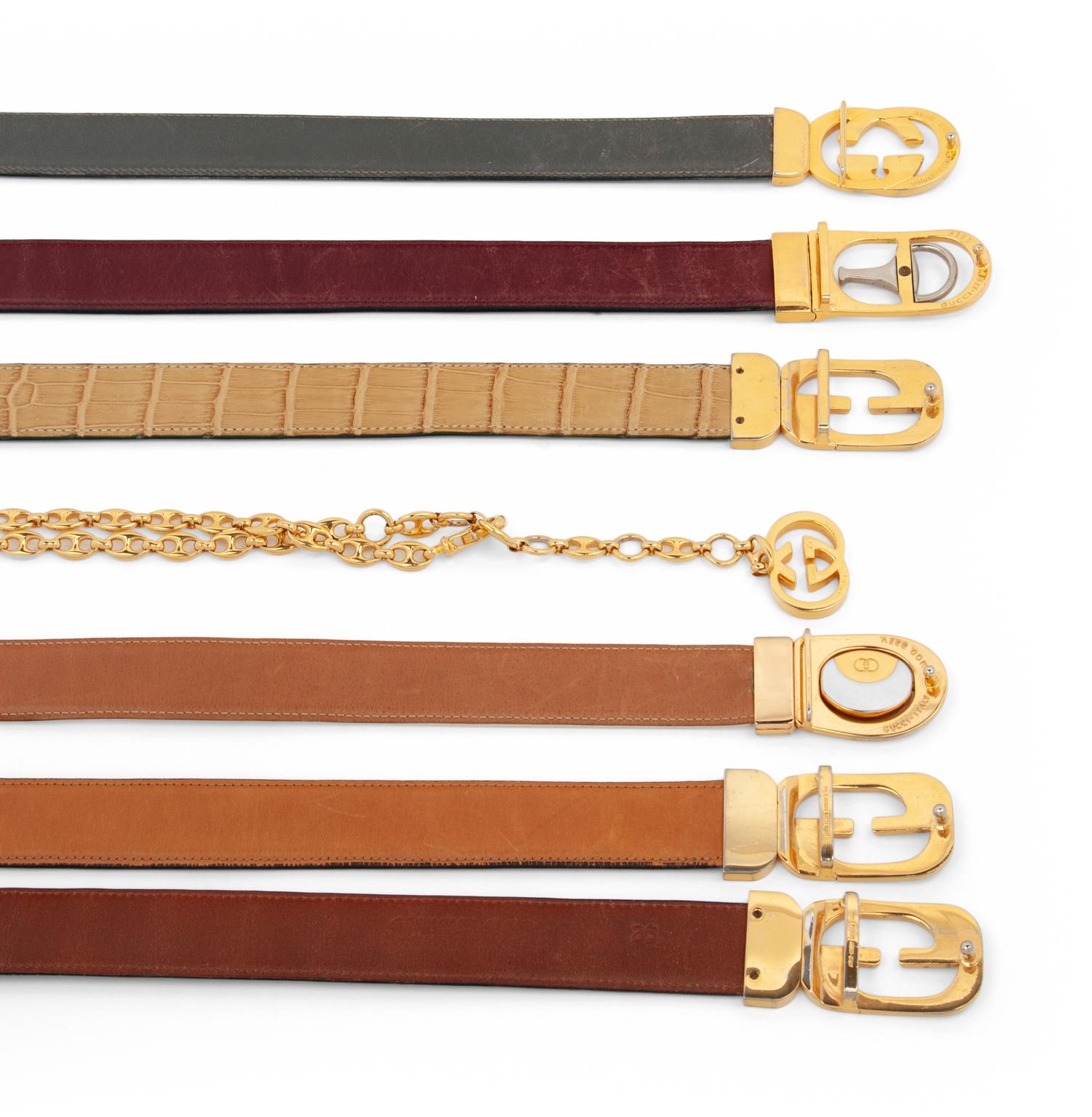 Seven Gucci Belts, 1980-1990s