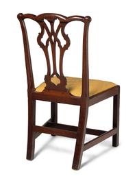 Four George III Style Carved Mahogany Side Chairs