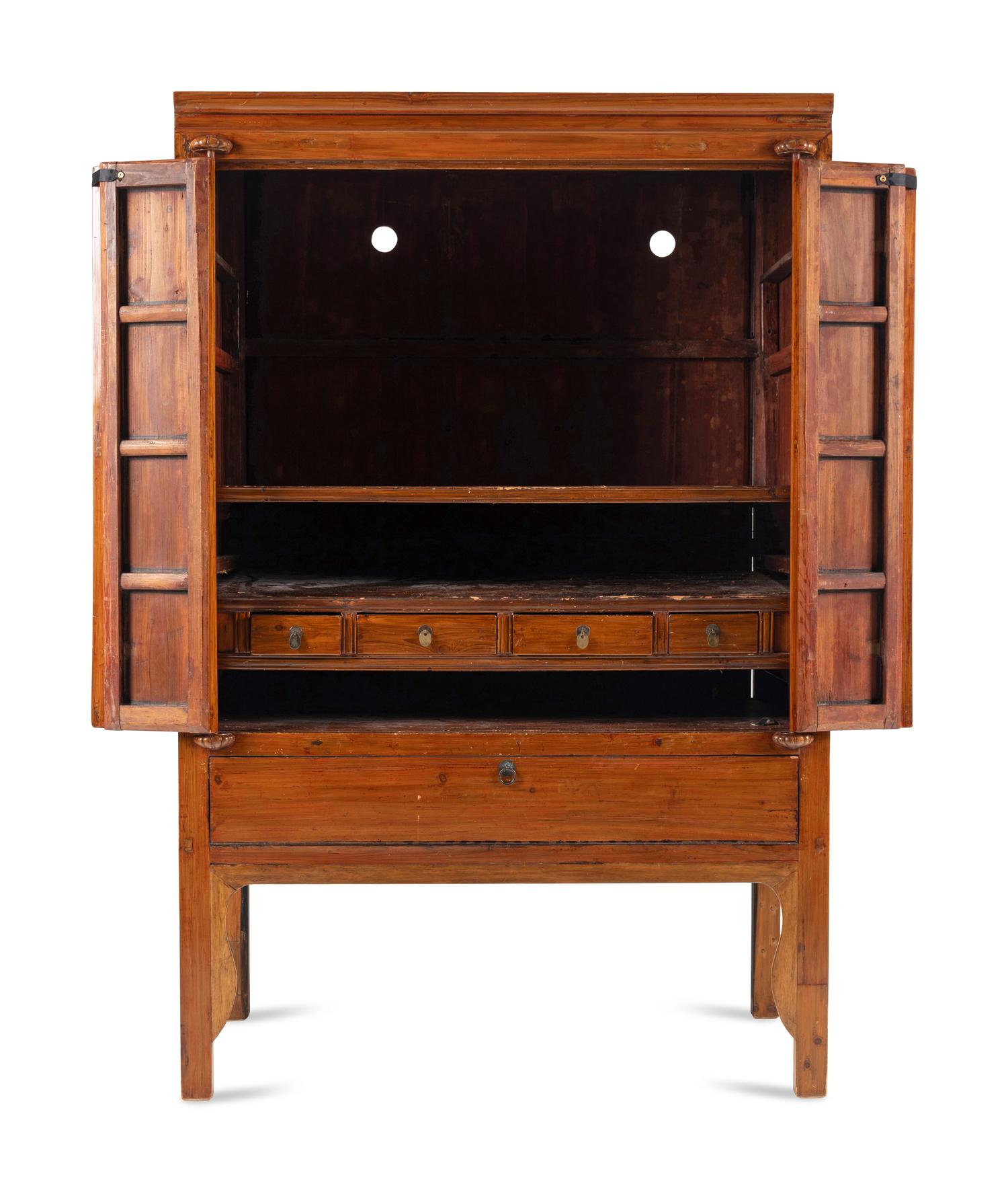 A Chinese Hardwood Armoire