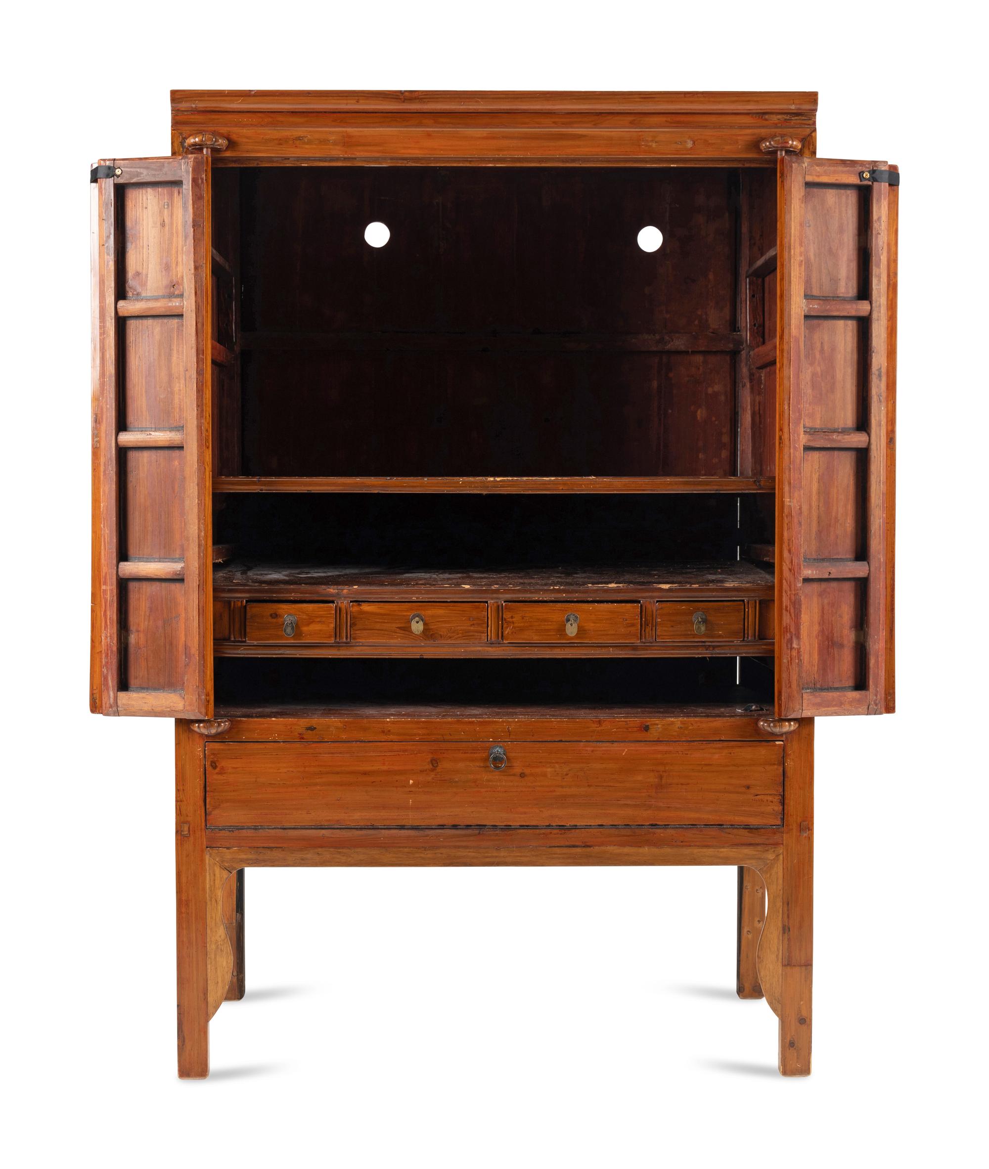 A Chinese Hardwood Armoire