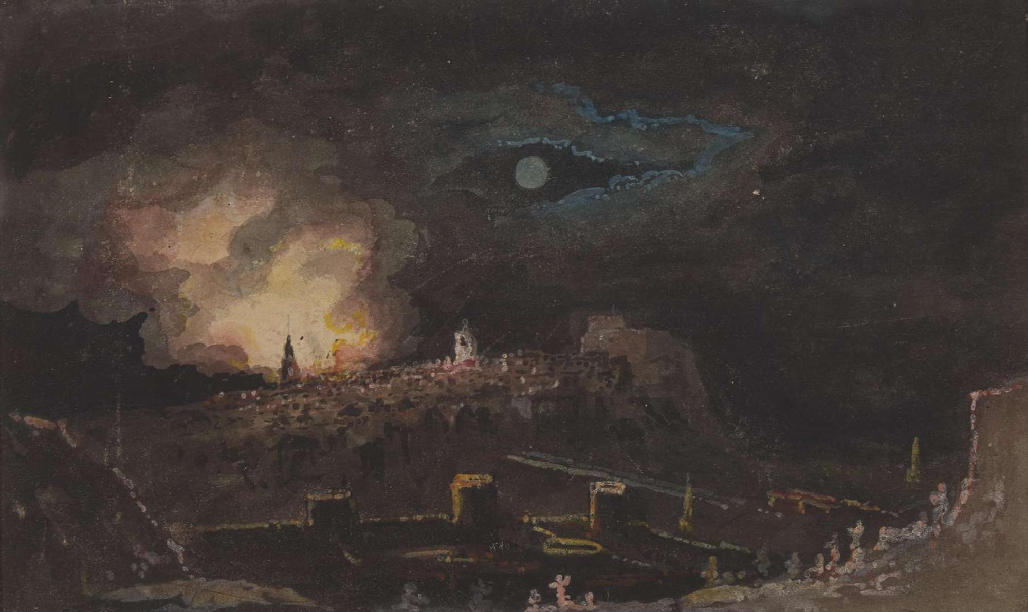 Attributed to John Martin (British 1798 - 1854) - Destruction of Sodom and Gomorrah