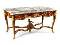 A Louis XV Style Gilt-Bronze-Mounted Tulipwood Salon Table