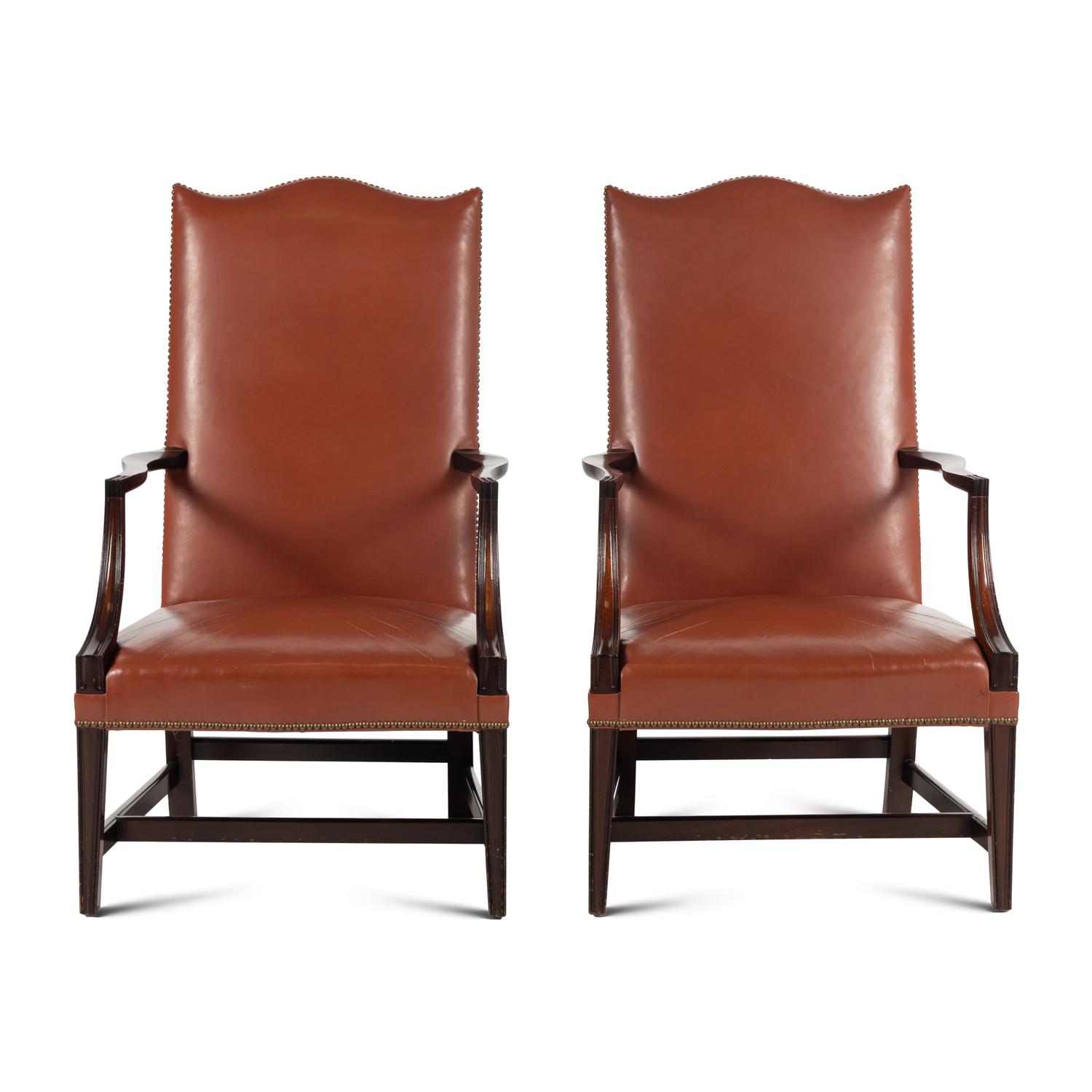 A Pair of Federal Style Lolling Chairs