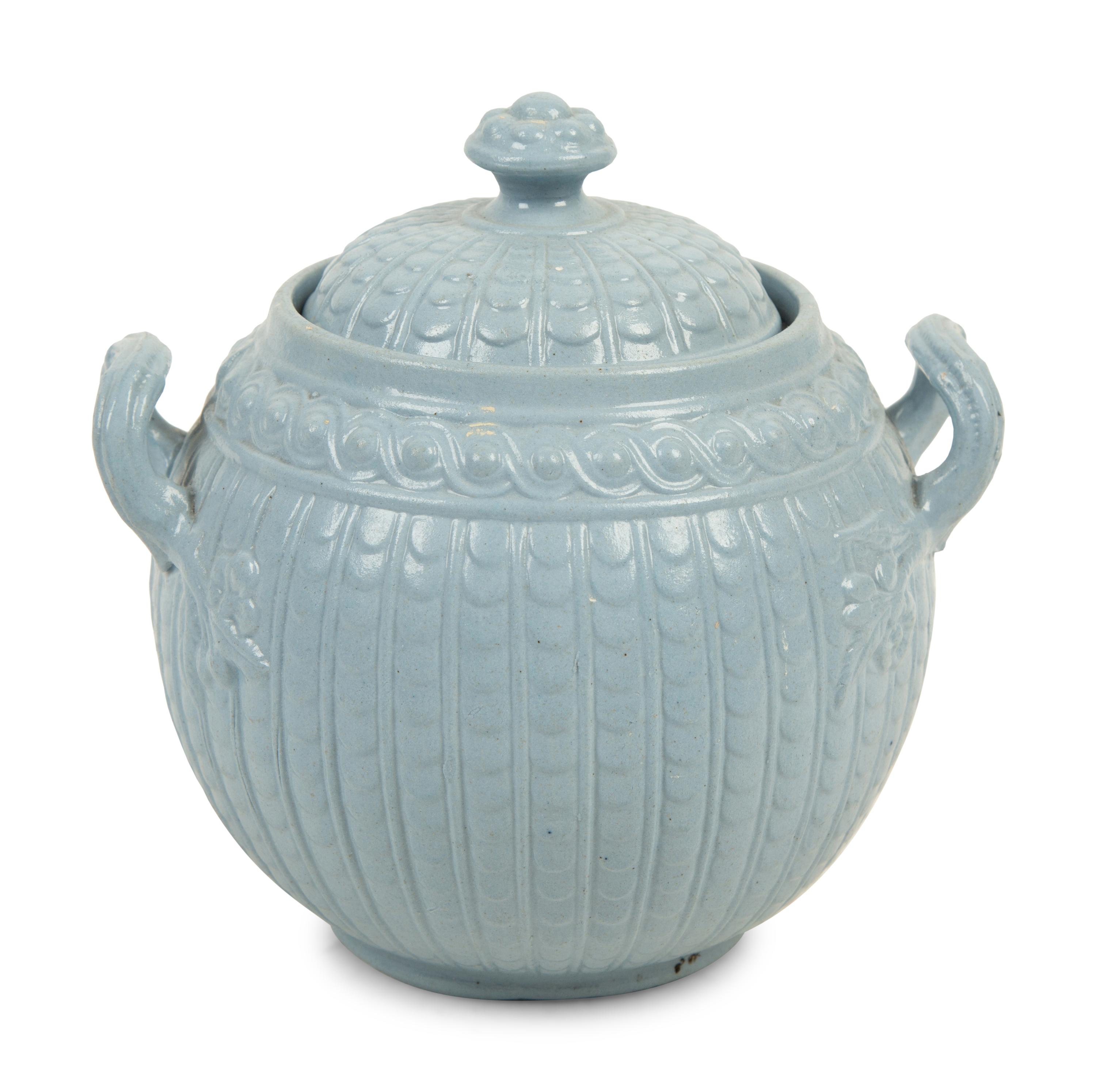 A Collection of Seven English Salt Glazed Relief Form Articles — 19TH/20TH CENTURY