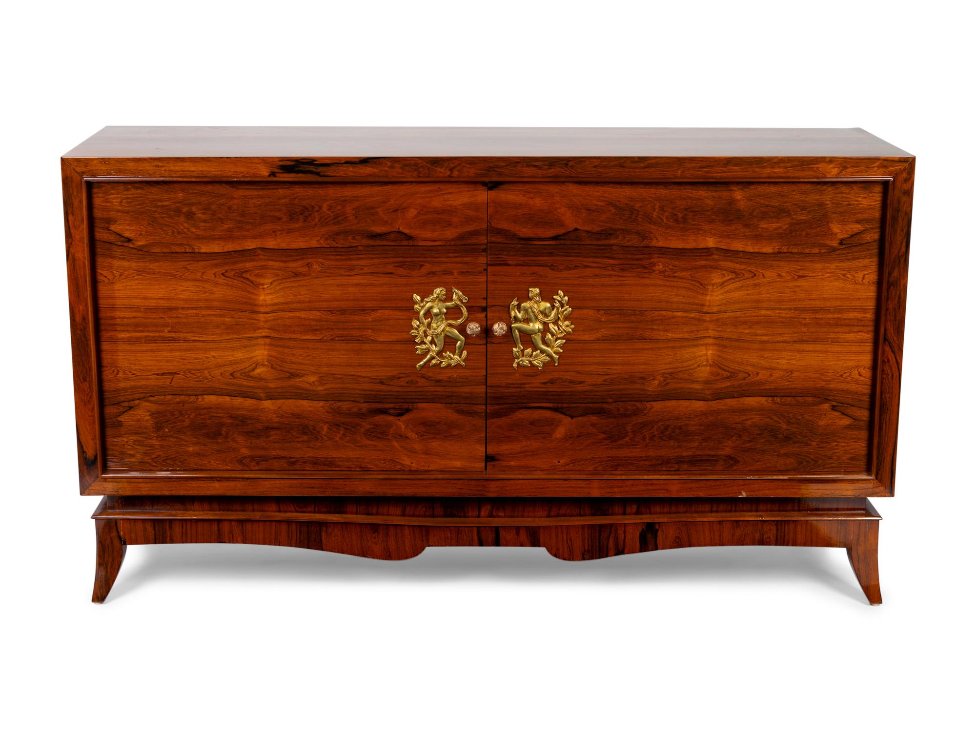 A French Art Deco Rosewood Cabinet — IN THE MANNER OF JULES LELEU