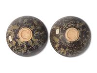An Associated Pair of Jizhou Style Resist-patterned Tea Bowls