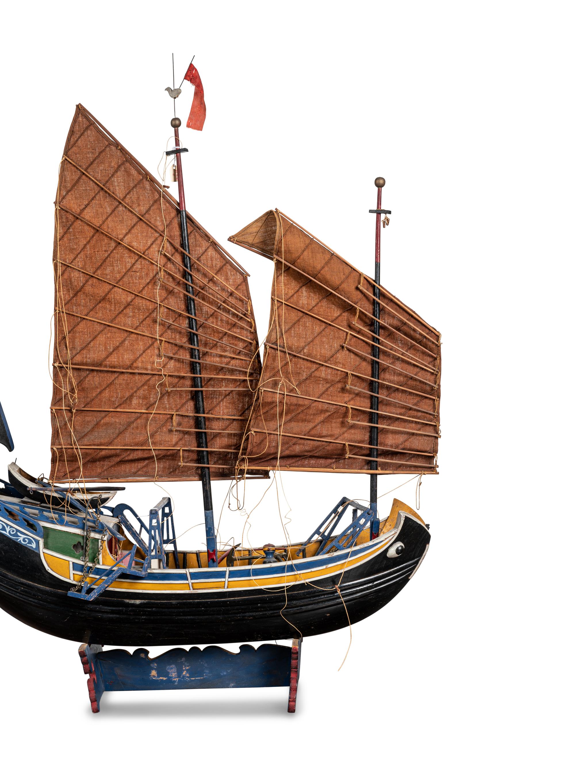 Two Chinese Models of Junk Sailboats
