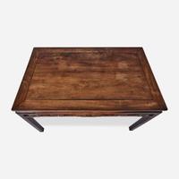 A Chinese hardwood rectangular table, possibly huanghuali 硬木方桌 或黄花梨 Probably Qing dynasty ??