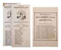 [POLITICS] -- [CIVIL WAR]. Ohio ballots from the 1864 election, including Lincoln and Johnson.