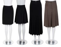 Four Designer Skirts: Three Chanel, One Gucci, 1980s-90s