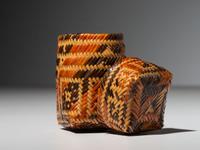 Miniature Chitimacha Double-Walled Lidded Basket