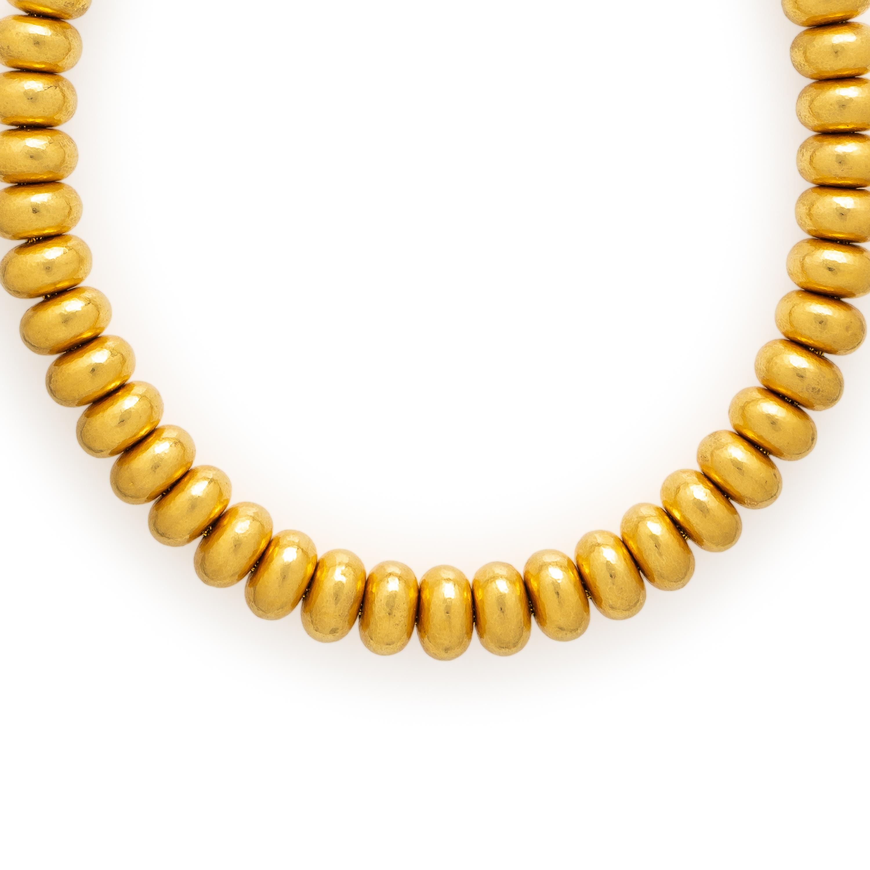 Ilias Lalaounis, 'Minoan-Mycenaean', Yellow Gold Bead Necklace