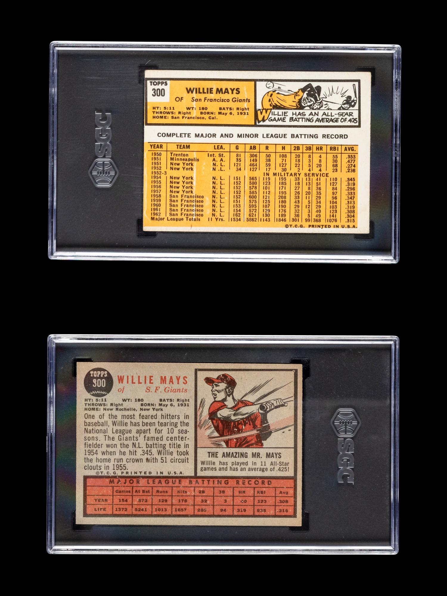 A Collection of 1960s Willie Mays SGC Graded Topps Baseball Cards