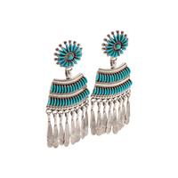 Silver Earrings, with Petit Point Turquoise Lot is located and will ship from Denver, Colorado.