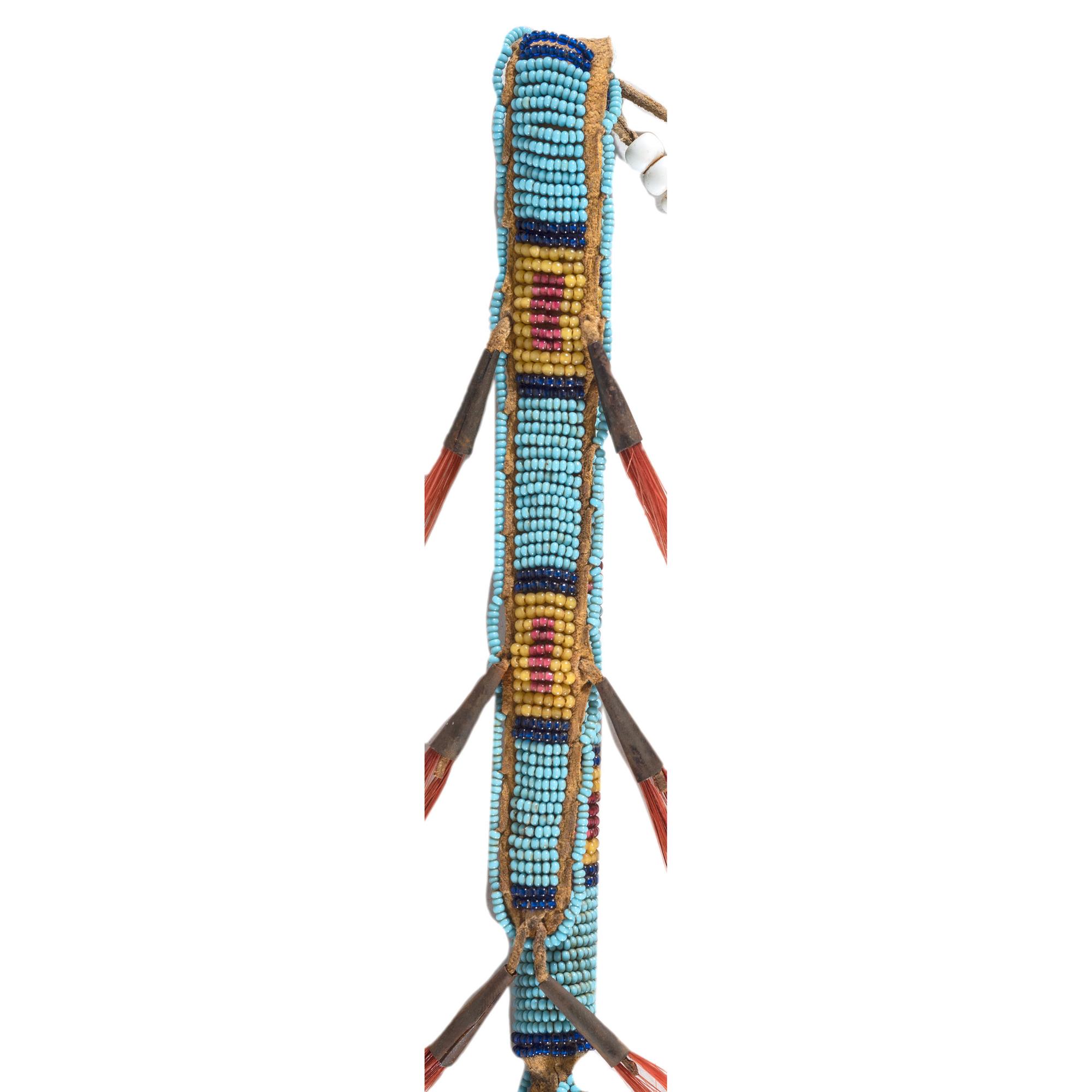 Sioux Beaded Awl Case, with Decorated Bone Awl