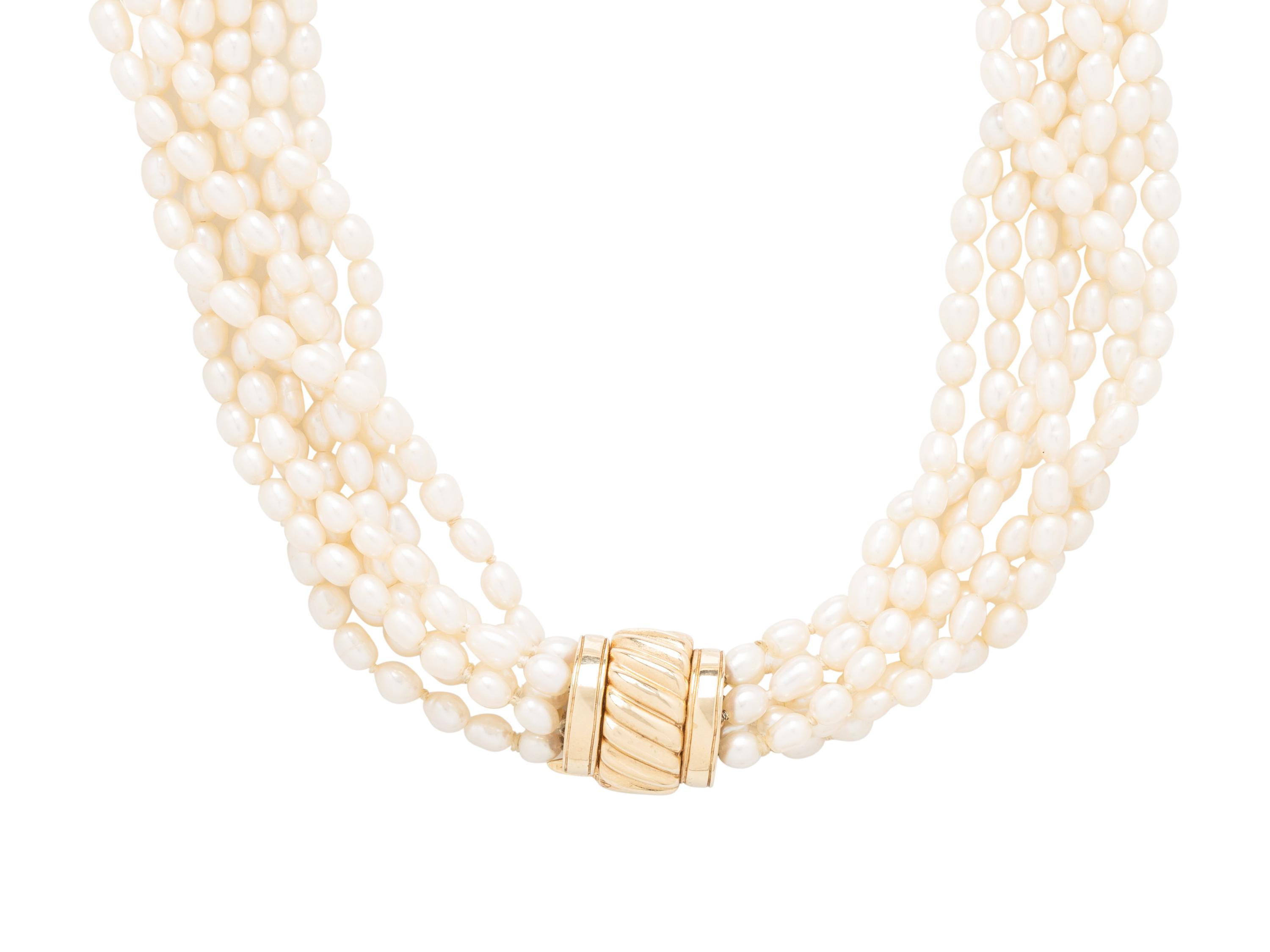 YELLOW GOLD AND FRESHWATER CULTURED PEARL NECKLACE