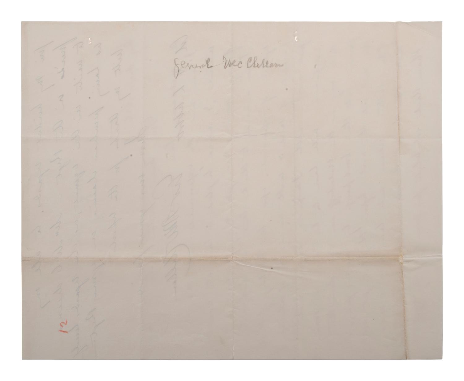 MCCLELLAN, George B. (1826-1885). Autograph letter signed ("Geo McClellan") to Colonel H.L. Abbott, regarding the taking of Fort Wagner. Orange, New Jersey, 5 September 1863.