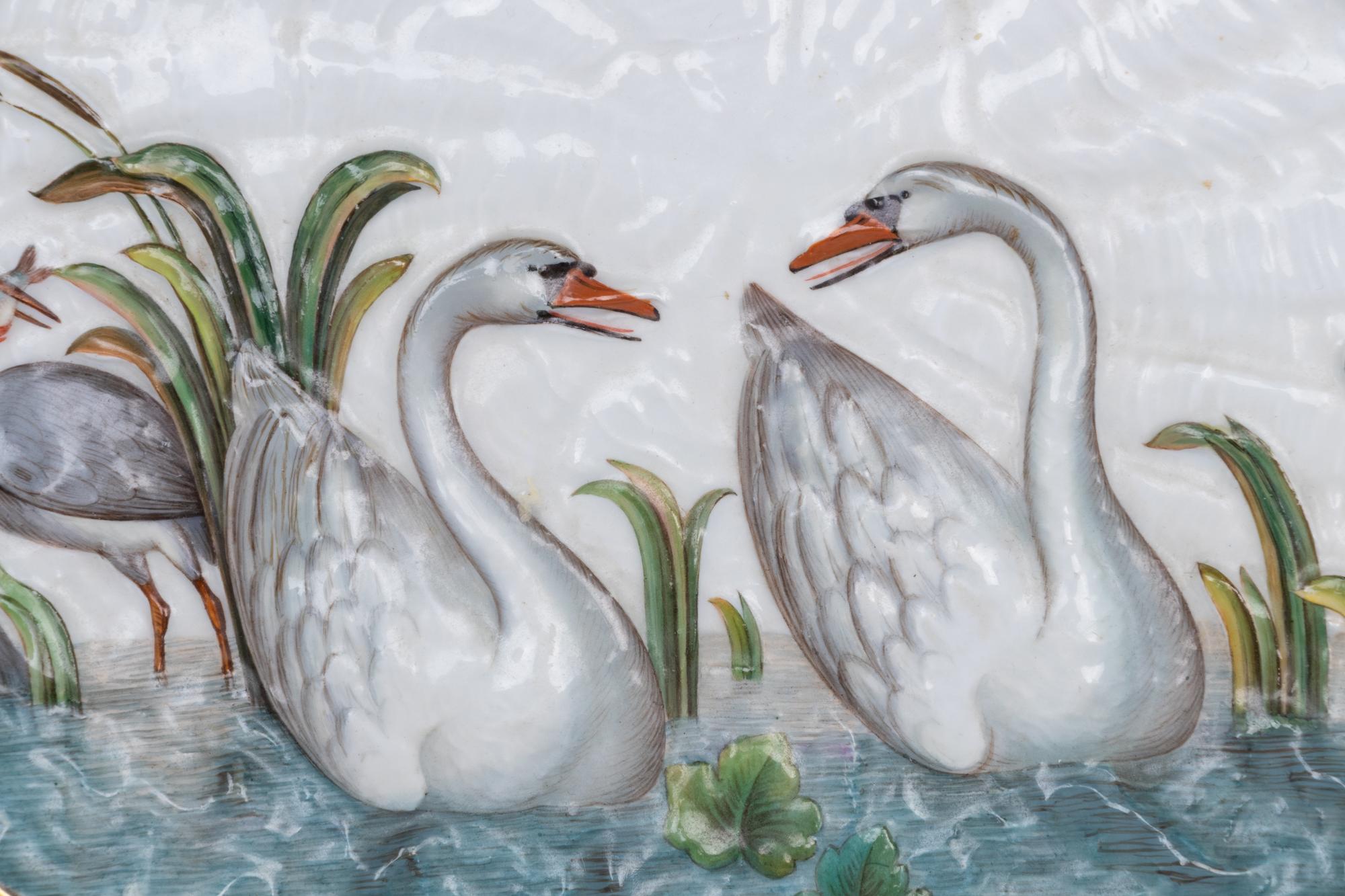 A Meissen 'Swan Service' Porcelain Tray