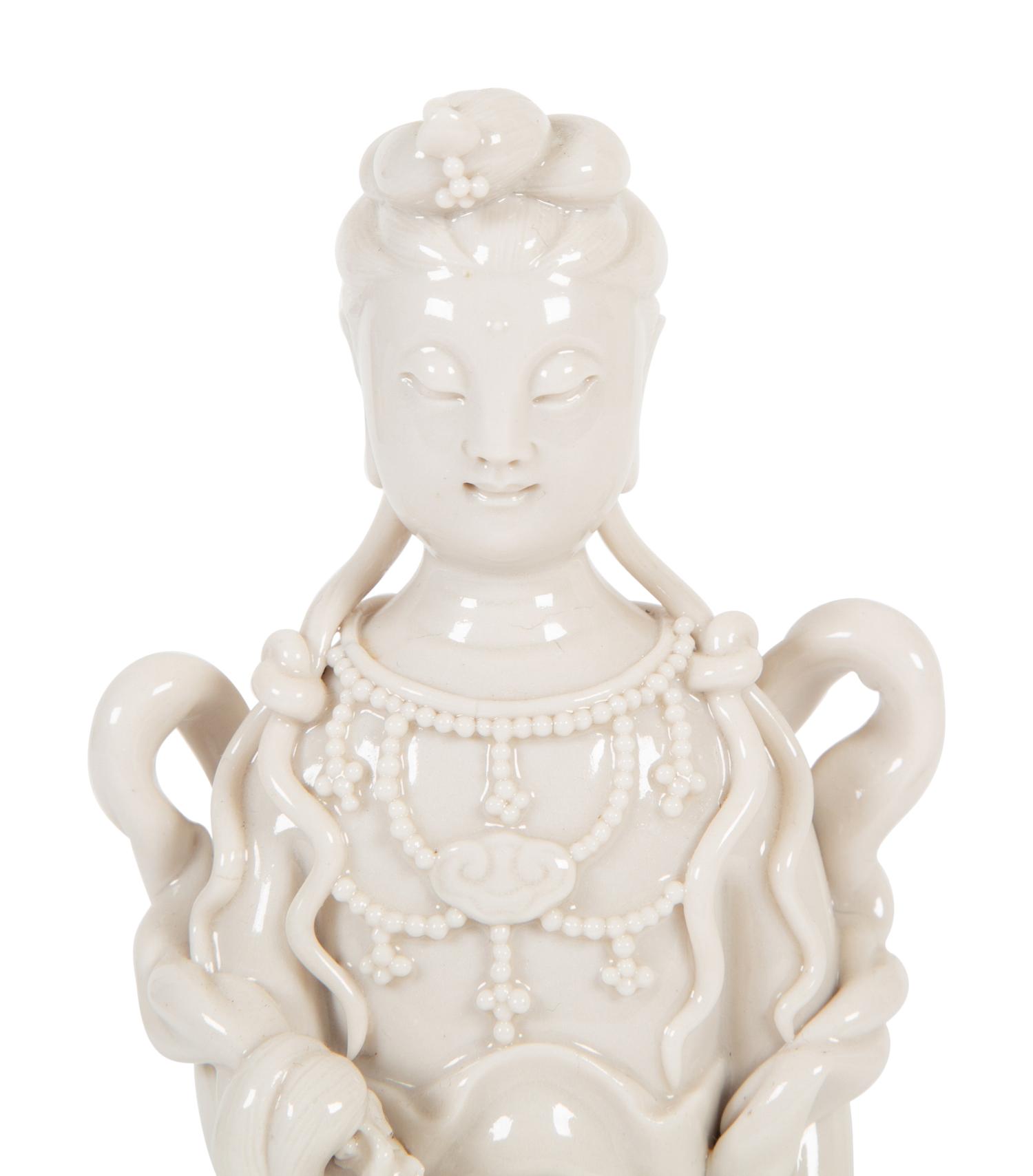 A Chinese Blanc de Chine Figure of Guanyin