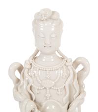 A Chinese Blanc de Chine Figure of Guanyin