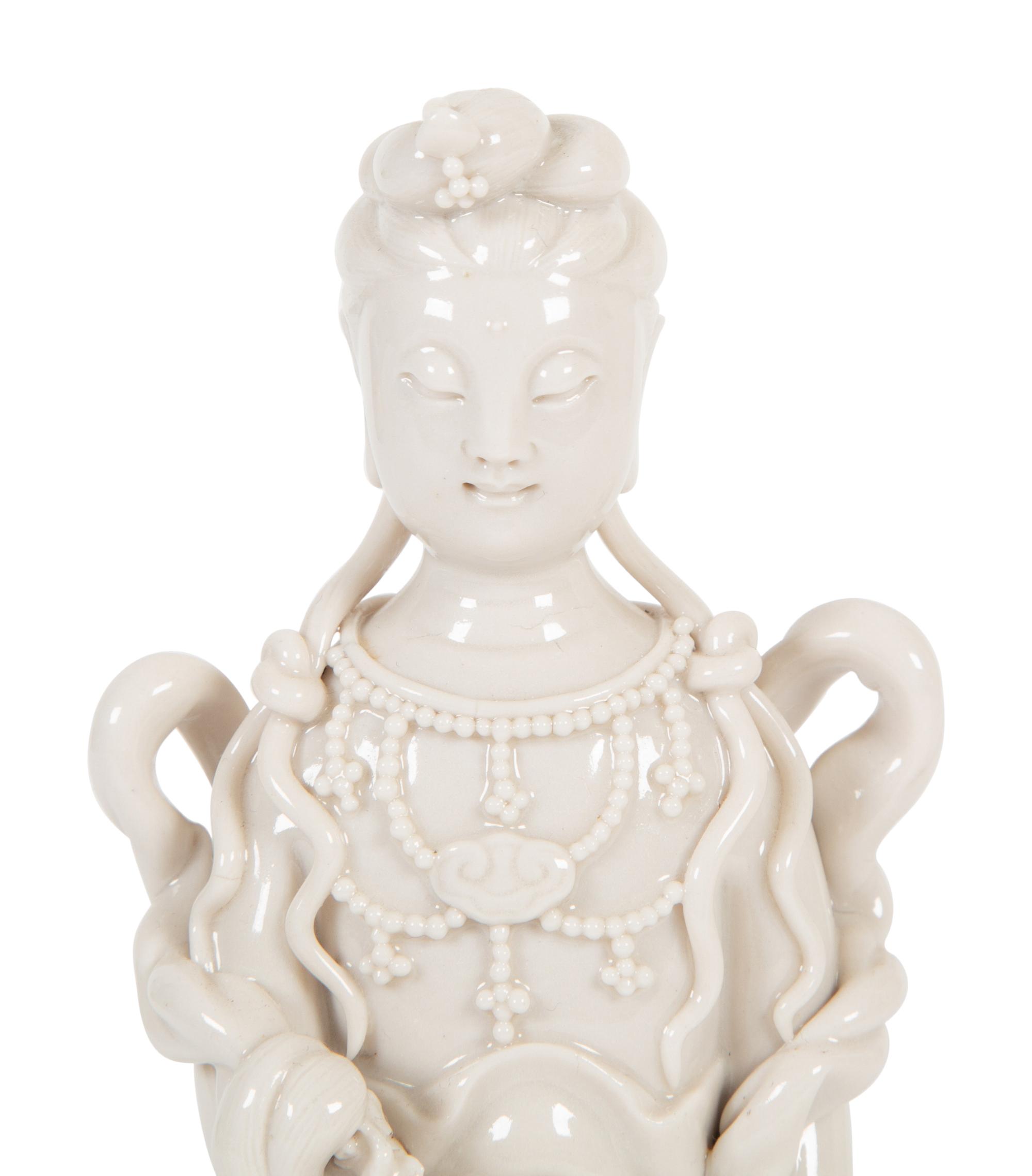 A Chinese Blanc de Chine Figure of Guanyin