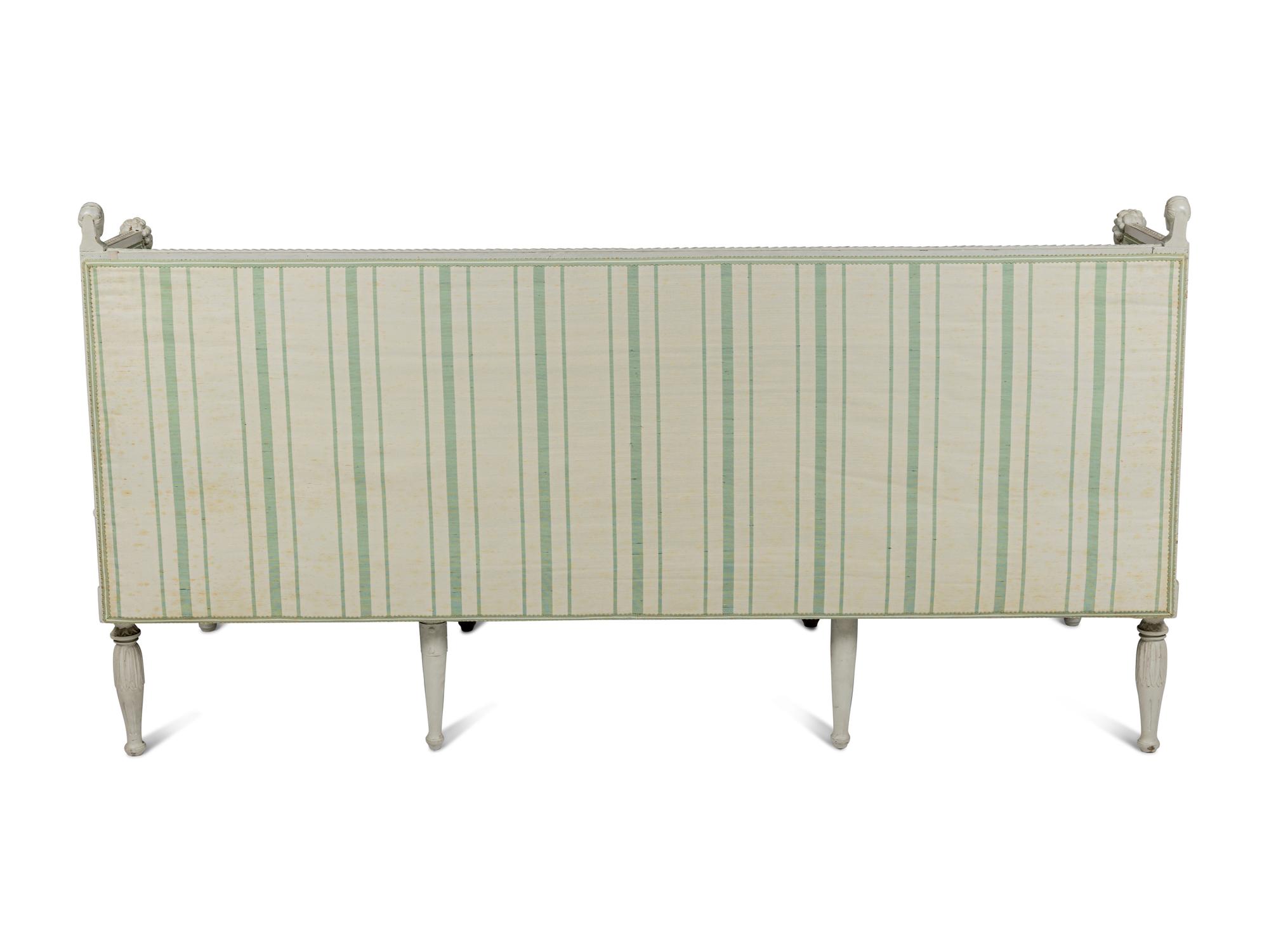 A Swedish Neoclassical Grey-Painted Sofa