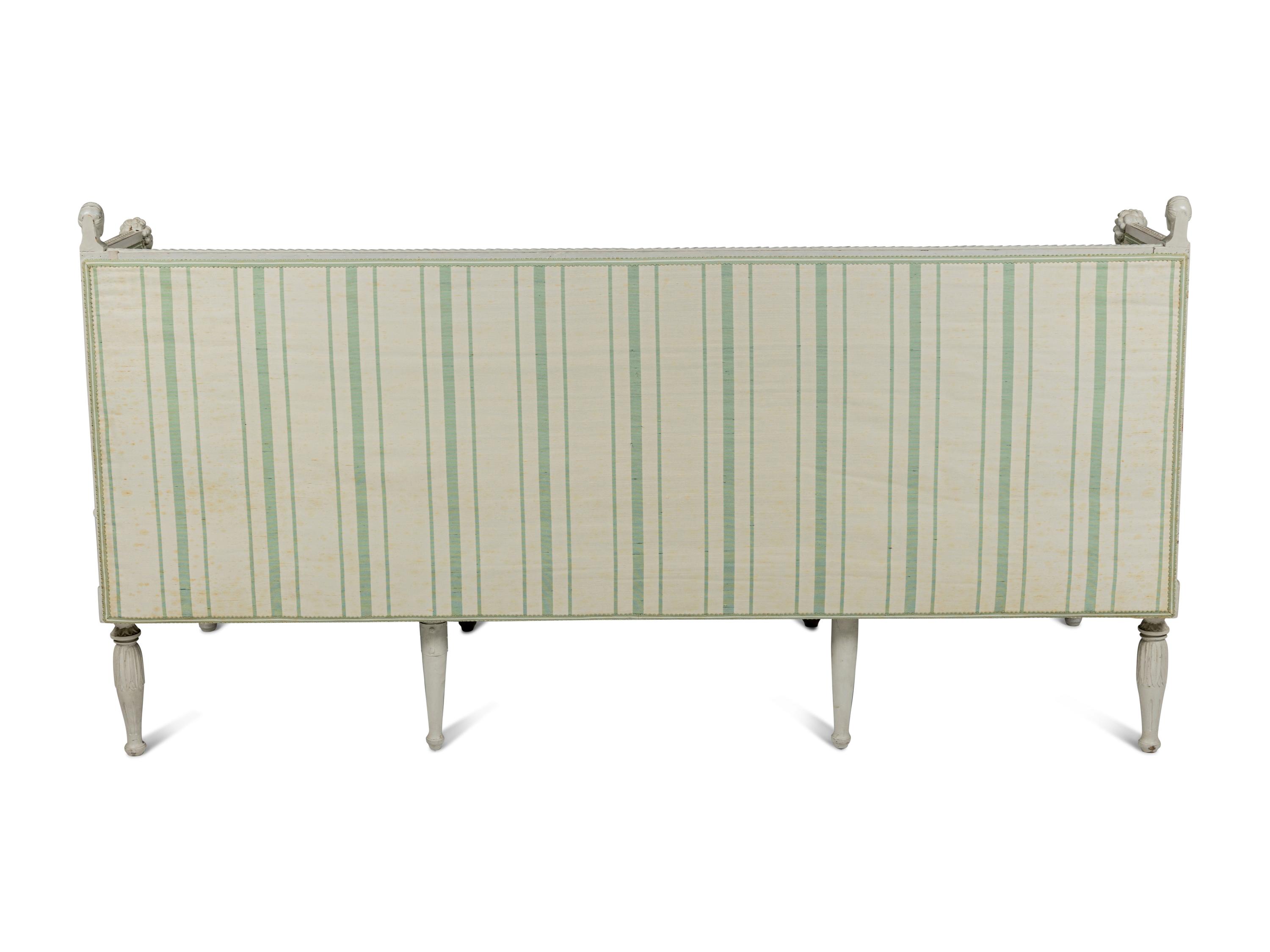 A Swedish Neoclassical Grey-Painted Sofa