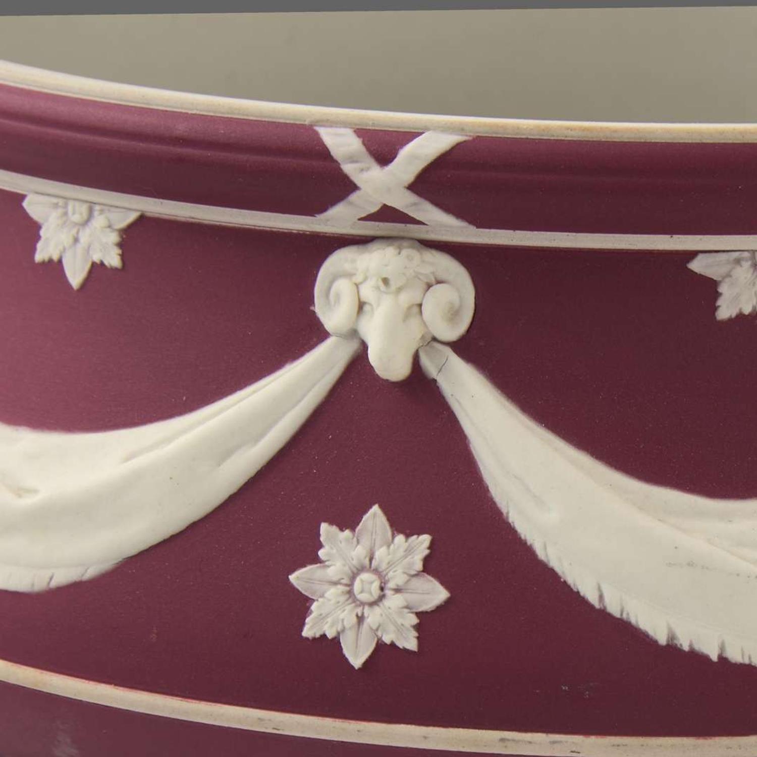 A Wedgwood Crimson Dip Jasperware Salad Bowl UK, circa 1910